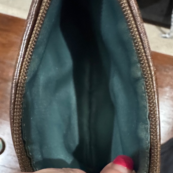 Coach Signature Brown and Tan Wristlet - Picture 5 of 9